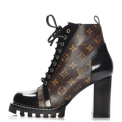 louis vuitton black heel boots.